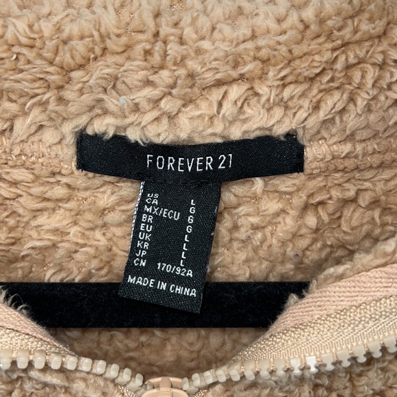 Forever 21 Cropped Sherpa Sweatshirt - Picture 2 of 3